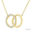 Circle Interlock Diamond Fashion Pendant