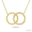 Circle Interlock Diamond Fashion Pendant