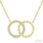 Circle Interlock Diamond Fashion Pendant