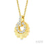 Circle Fluted Diamond Fashion Pendant