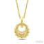Circle Fluted Diamond Fashion Pendant