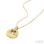 Circle Fluted Diamond Fashion Pendant