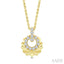 Circle Fluted Diamond Fashion Pendant