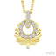 Circle Fluted Diamond Fashion Pendant