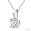 Round Shape Diamond Solitaire Pendant