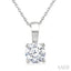 Round Shape Diamond Solitaire Pendant