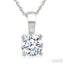Round Shape Diamond Solitaire Pendant