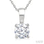 Round Shape Diamond Solitaire Pendant