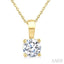 Round Shape Diamond Solitaire Pendant
