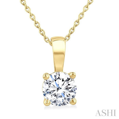 Round Shape Diamond Solitaire Pendant