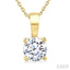 Round Shape Diamond Solitaire Pendant