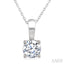 Round Shape Diamond Solitaire Pendant