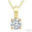 Round Shape Diamond Solitaire Pendant