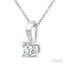 Round Shape Diamond Solitaire Pendant