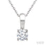 Round Shape Diamond Solitaire Pendant