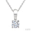 Round Shape Diamond Solitaire Pendant