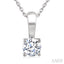 Round Shape Diamond Solitaire Pendant