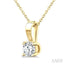 Round Shape Diamond Solitaire Pendant