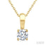 Round Shape Diamond Solitaire Pendant
