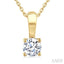 Round Shape Diamond Solitaire Pendant