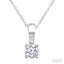 Round Shape Diamond Solitaire Pendant