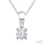 Round Shape Diamond Solitaire Pendant
