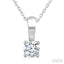 Round Shape Diamond Solitaire Pendant