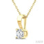 Round Shape Diamond Solitaire Pendant