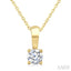 Round Shape Diamond Solitaire Pendant