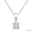 Round Shape Diamond Solitaire Pendant