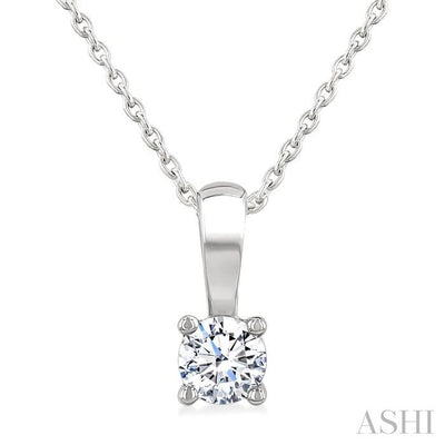 Round Shape Diamond Solitaire Pendant