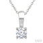 Round Shape Diamond Solitaire Pendant