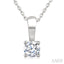 Round Shape Diamond Solitaire Pendant