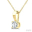 Round Shape Diamond Solitaire Pendant