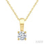 Round Shape Diamond Solitaire Pendant