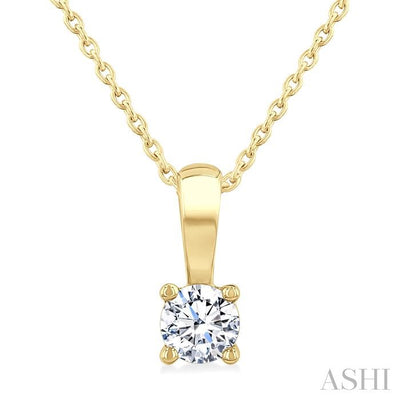 Round Shape Diamond Solitaire Pendant