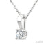 Round Shape Diamond Solitaire Pendant