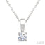 Round Shape Diamond Solitaire Pendant