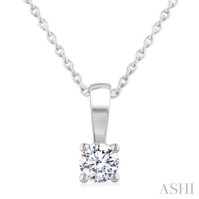 Round Shape Diamond Solitaire Pendant