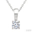 Round Shape Diamond Solitaire Pendant