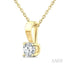 Round Shape Diamond Solitaire Pendant