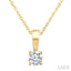 Round Shape Diamond Solitaire Pendant