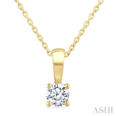 Round Shape Diamond Solitaire Pendant