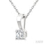 Round Shape Diamond Solitaire Pendant