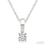 Round Shape Diamond Solitaire Pendant