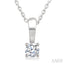 Round Shape Diamond Solitaire Pendant