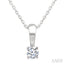 Round Shape Diamond Solitaire Pendant