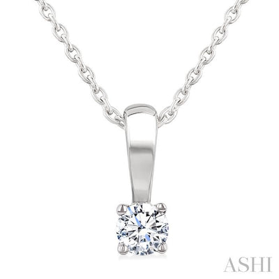 Round Shape Diamond Solitaire Pendant