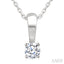 Round Shape Diamond Solitaire Pendant