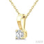 Round Shape Diamond Solitaire Pendant
